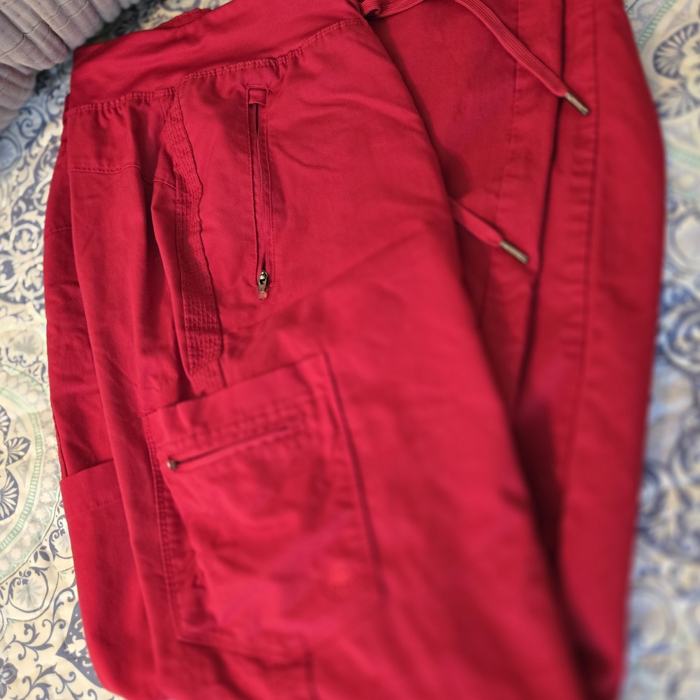 Vibrant Red Yoga/ Scrub Pants